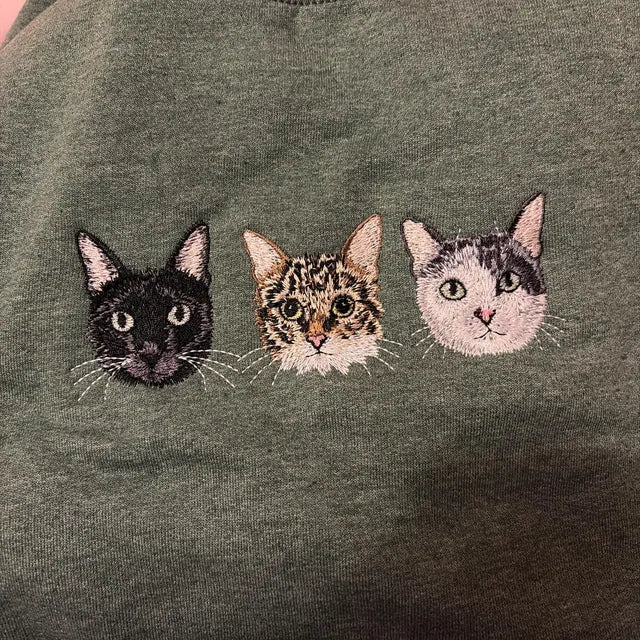 Embroidery — Three cats