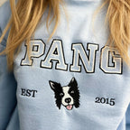 Custom Pet Portrait Hoodie: Personalized Embroidered Dog or Cat Sweatshirt