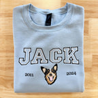 Custom Pet Portrait Hoodie: Personalized Embroidered Dog or Cat Sweatshirt