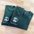 Custom Pet Portrait Sweatshirt, Embroidered Dog or Cat Hoodie, Personalized Gift for Pet Lovers, Pet Memorial Sweater